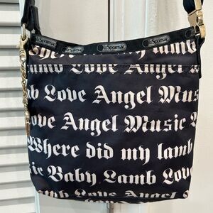 LAMB LeSportsac Gwen Stefani adjustable strap cross body bag w/ gold lamb charm